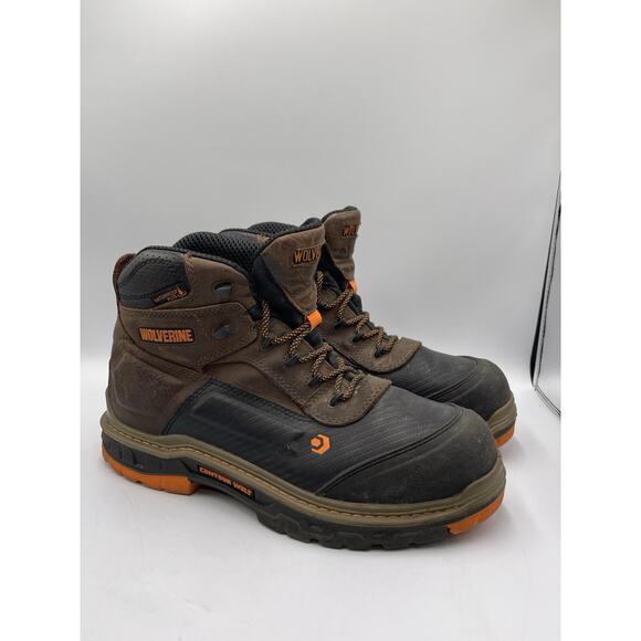 Wolverine Overpass 6" Mid Comp-Toe Boots Waterproof Mens‎ Size 11M Preowned - Picture 1 of 13